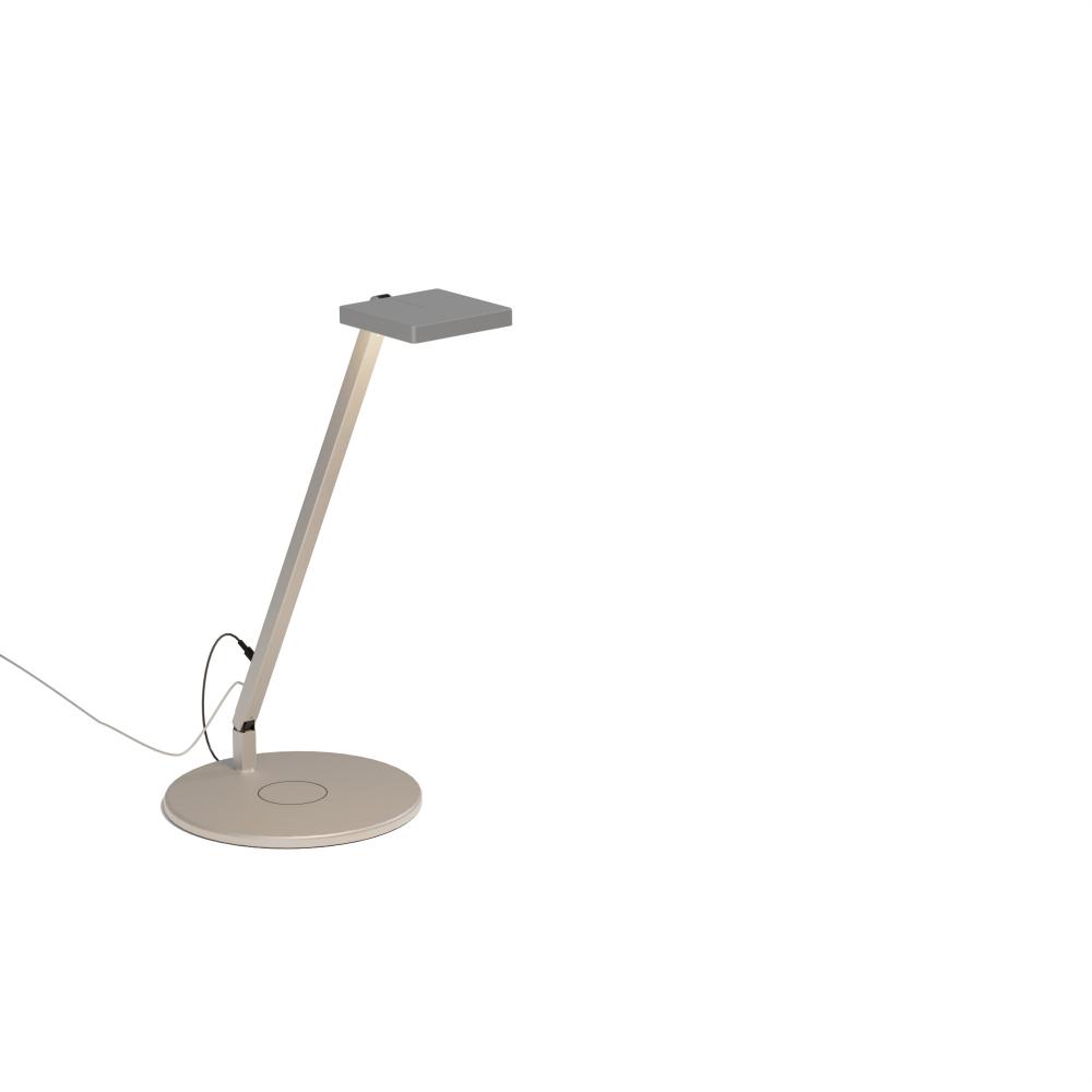 Foccacia Solo Desk Lamp (Silver) with Wireless Charging Base